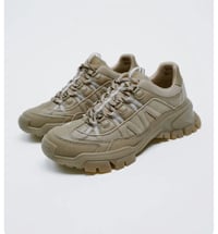 ZARA nwt taupe color tennis shoes