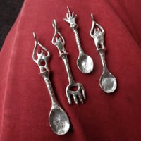 Image 1 of Demon/hand spoon in silver