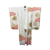 Antique Silk Furisode (Ivory White & Red) 