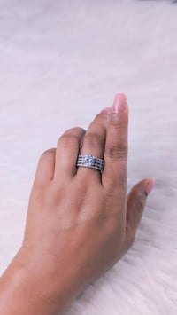 Image 4 of ADR4507_ Real Diamond Ring Look Alike American Diamond Adjustable Ring