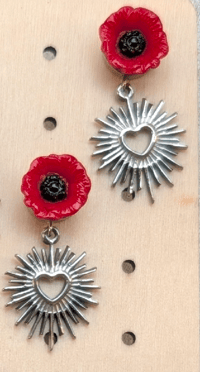 Boucles d'oreilles Coqueliwoo sacré coeur mini