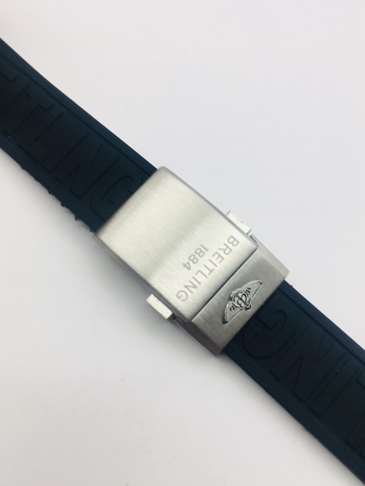 Image of 22mm-24mm Black silicone Rubber Watch Strap Band Bracelet,for breitling watch,straight lug.new