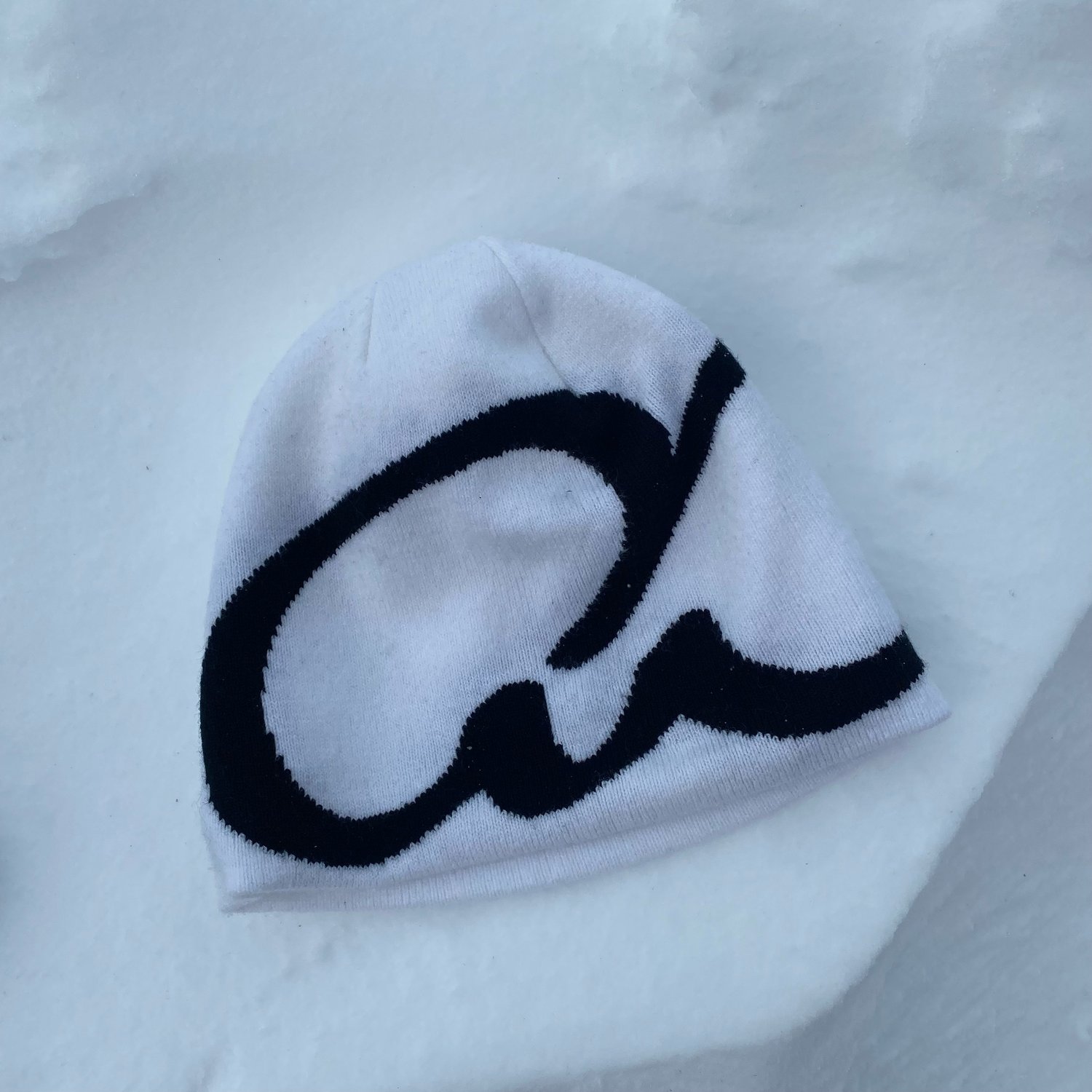 White and Black Beanie 