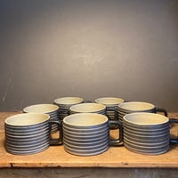 Image 3 of Black and White Striped Mug 