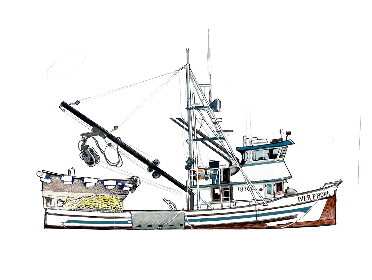F/V IVER P NORE 9’ X 12”