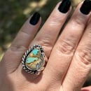 Image 3 of Small Royston Turquoise Handmade Sterling Silver Ring