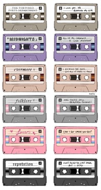 Image 2 of Taylor Swift Cassette Tape Keychains