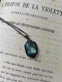 Pour Fleur. Aigue-marine sertie argent et marcassites, Art déco 1910, rare de cette taille!