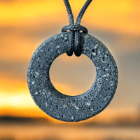 Image 1 of Small Lava Ring Necklace (#05)