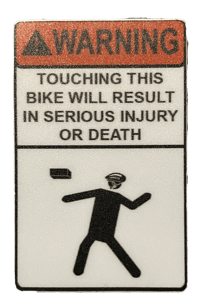 Bike Thief Warning Label