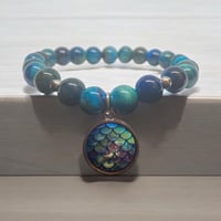 Image 1 of Mermaid Natural Stone Charm Bracelet
