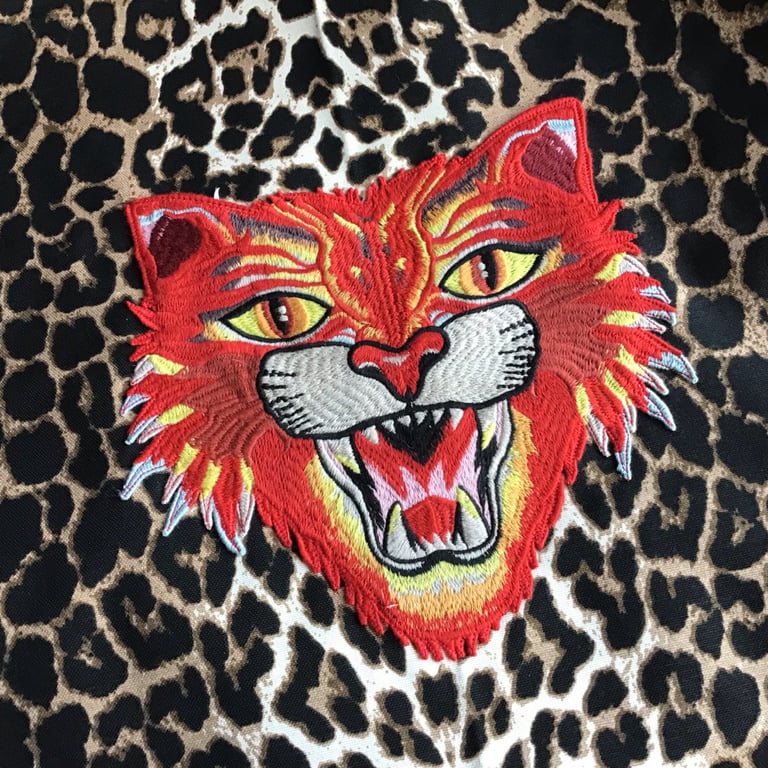 red tiger leopard print shoulder bag copy Image 7