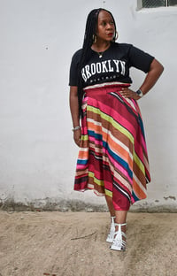 Image 3 of Stripe A-line Skirt