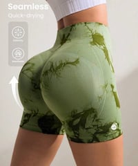 Image 1 of Olive Green Swirl Shorts