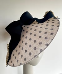 Image 2 of Black’n white polka dot headpiece 