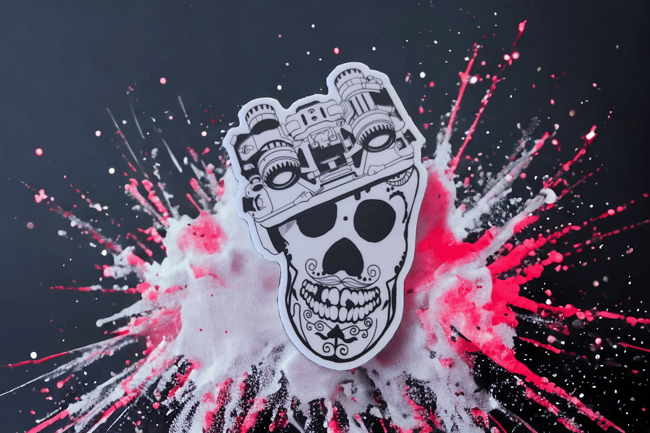 366. Tactitard Skull Sticker