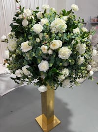 Image 2 of 80 CM Green and white flower balls  for rent only 