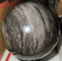 Image 3 of Silver Sheen Obsidian Sphere 
