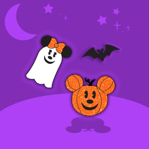 Image of Ghosty & pumpkin  GLOW Pin Set