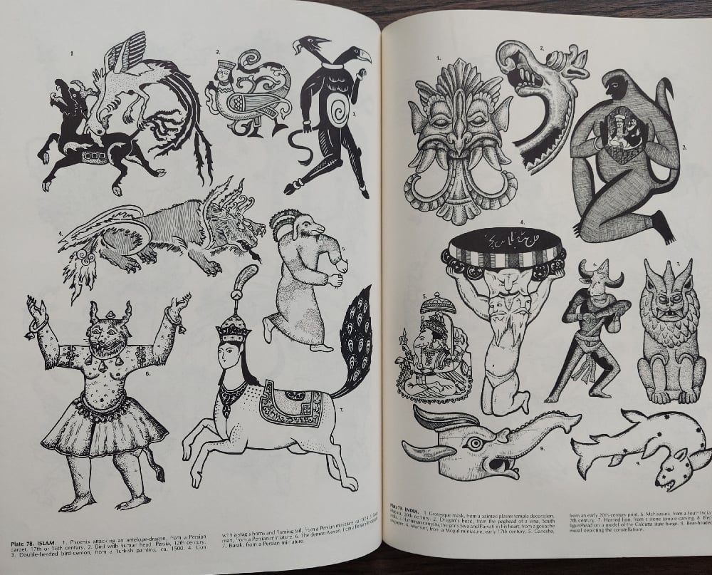 Treasury of Fantastic and Mythological Creatures: 1,087 Renderings from Historic Sources