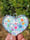 Image of Glitter Heart pink/teal