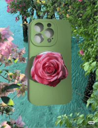 Pink Rose Phone Grip