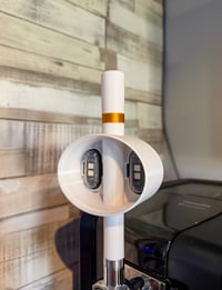 Image 2 of 3D Printed LED Illuminated PerfectDraft Handle & Bracket Set - White & Gold (Modelo, San Miguel)
