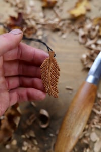 Image 4 of Fern Leaf Pendant Necklace. 