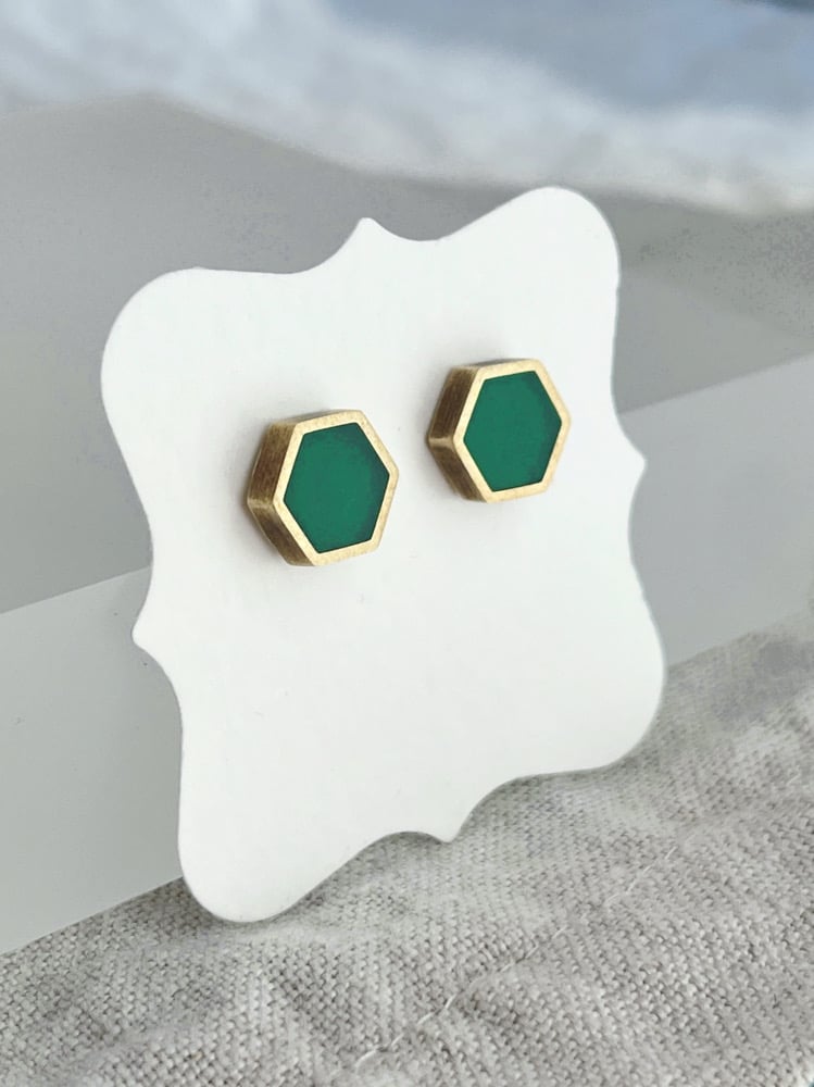 Image of Sky Hex Studs