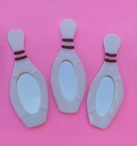 Image 3 of Fused Glass Bowling Pin Mirror