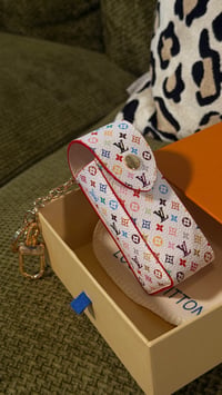 Image 1 of White Lipgloss Holder Bag Charm 
