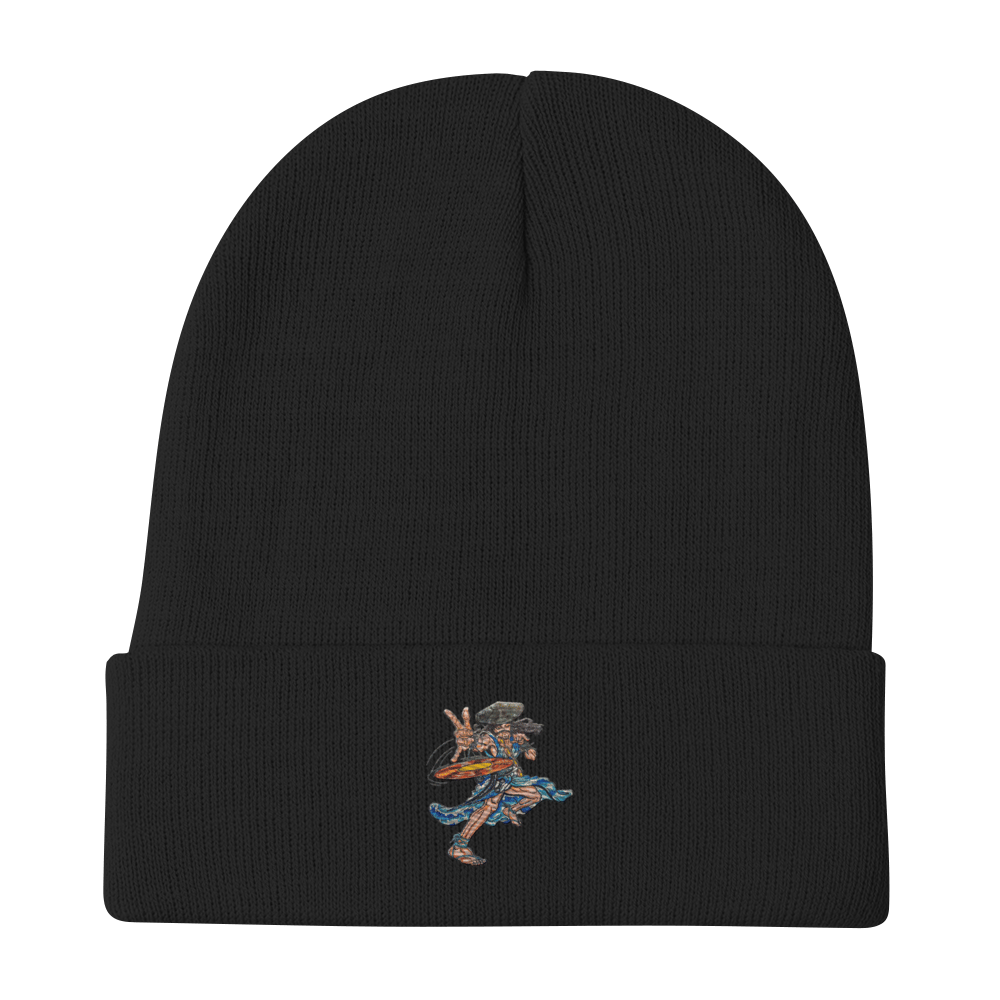 "R0N1N" SLO Embroidered Beanie [ART ILLUSTRATED BY GREGORY HAWKINS]