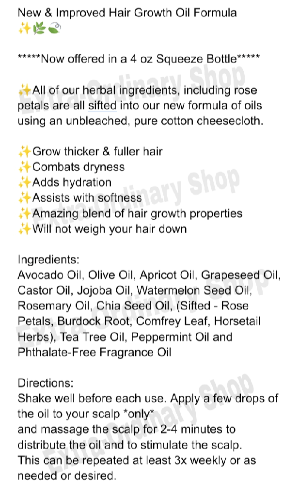 Image of Hair Growth & Strengthening Oil (Squeeze Bottle) 4 oz + Beard Oil 1 oz