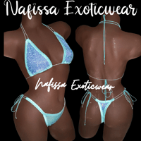 Image 2 of Adjustable Shiny Sequin Thong Sets 