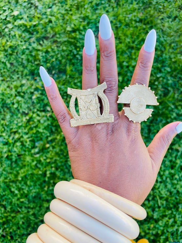 Image of Brass Tribal Adjustable Rings (5)