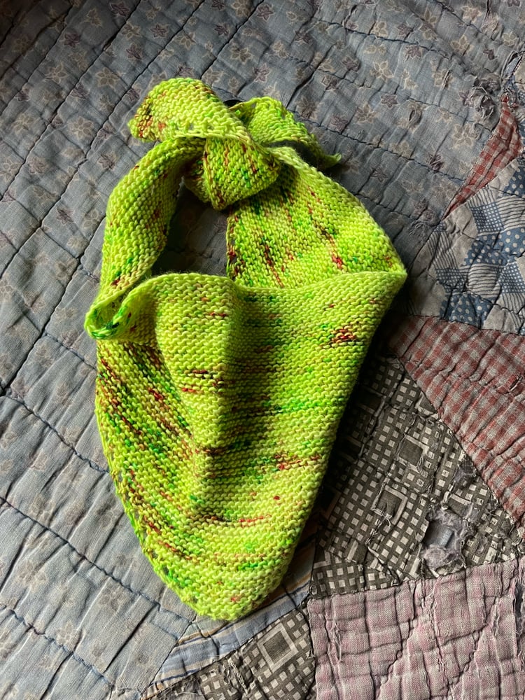 Image of Handknit Bandana 3