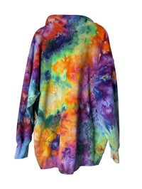 Image 6 of ♻️ UPCYCLED L Men's Half Zip Knit Pullover in Bright Ice Dye