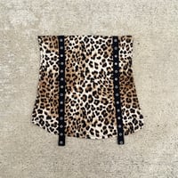 Image 1 of Upcycled leopard print tube top 