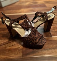 Image 2 of Leopard Print Chunky Heels