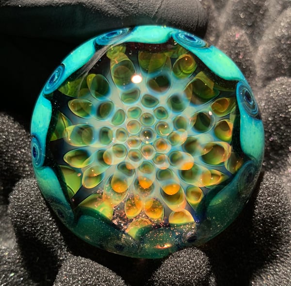 Image of Fumed Honeycomb Mini Paperweight / Pocket Stone 5