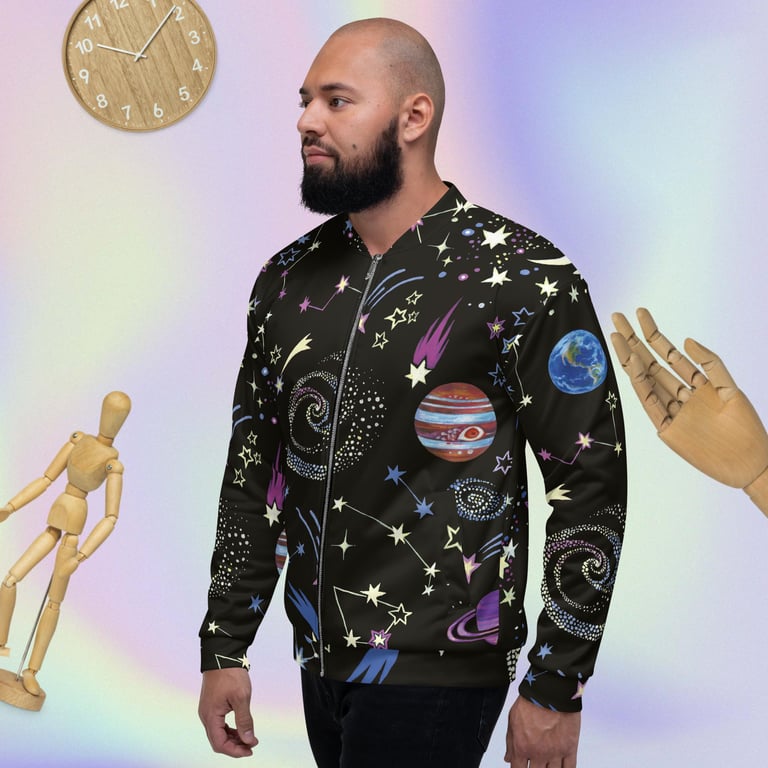 Out of This World Unisex Bomber Jacket Image 5