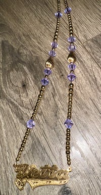 Image 3 of nameplate beaded necklace 