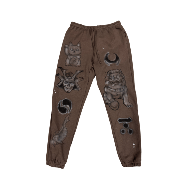 Image of ancient ruin sweats- size L brown sweats