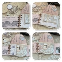 Image 10 of Junk Journal lace samples booklet envelope in a vintage french lace pouch