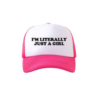 Image 1 of WOMENS WHITE/PINK SLOGAN CAP