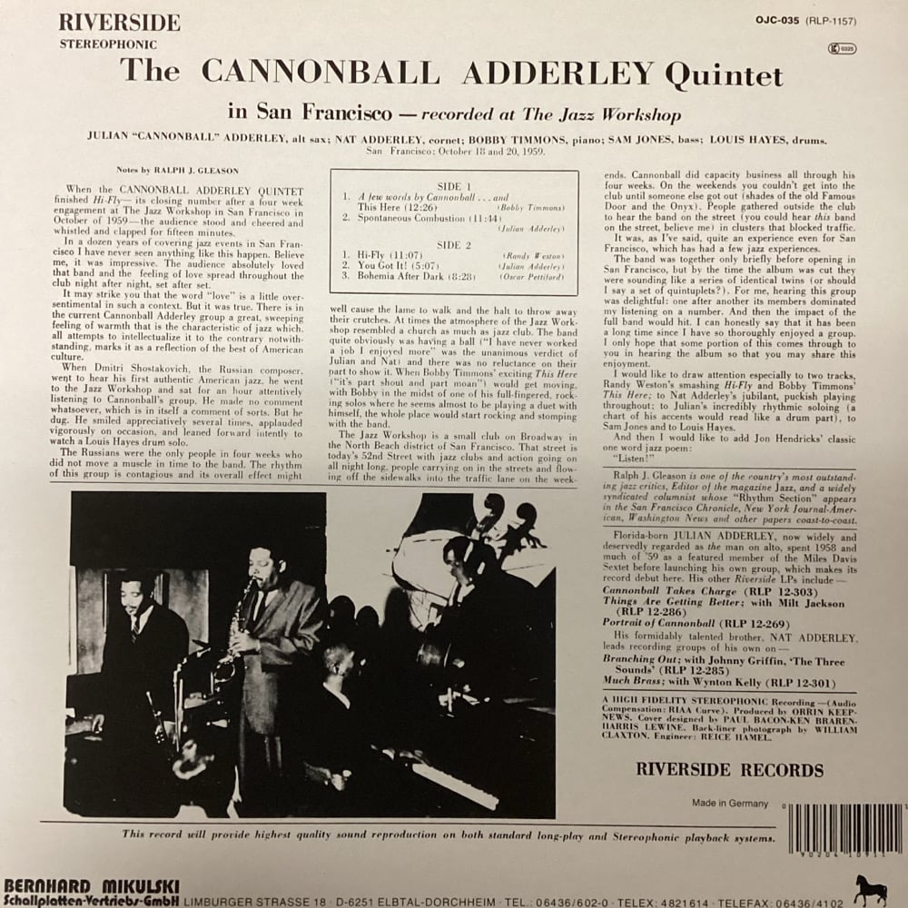 The Cannonball Adderley Quintet – In San Francisco