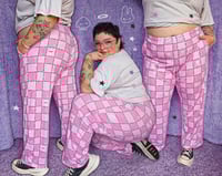 Image 2 of *NEW* Pastel Checkerboard Comfy Pants (made 2 order)