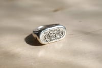 Image 1 of Silver Ant Signet with Garnet and Sapphire