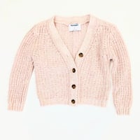Image 1 of Old Navy Toddler Girl's Blush Button-Up Knit Cardigan