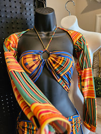 Image 1 of Kente Afro Plaid Bolero Tops| More Colors Available.
